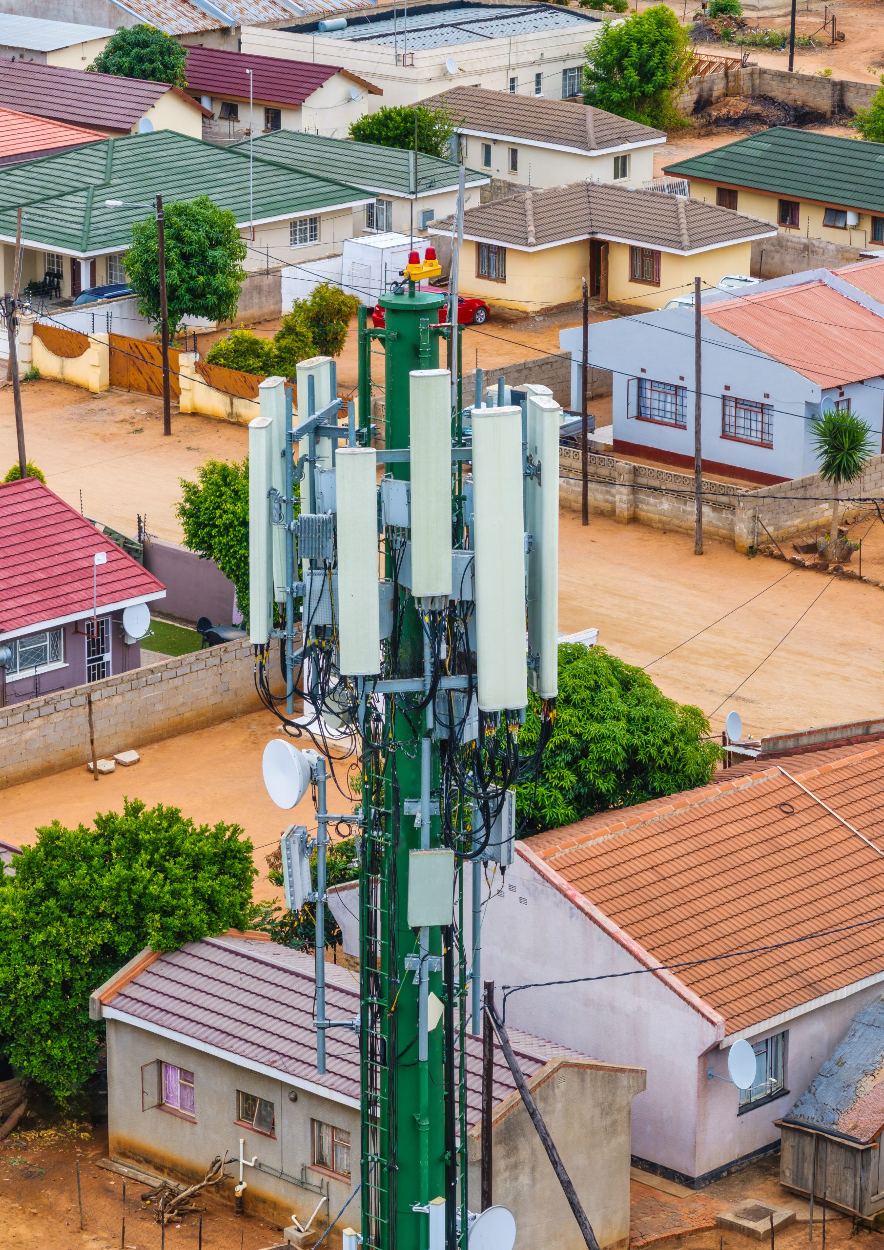 antennas in a residential neighborhood 