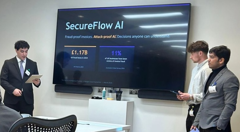 Alfie Cooper presents SecureFlow AI to Google executives