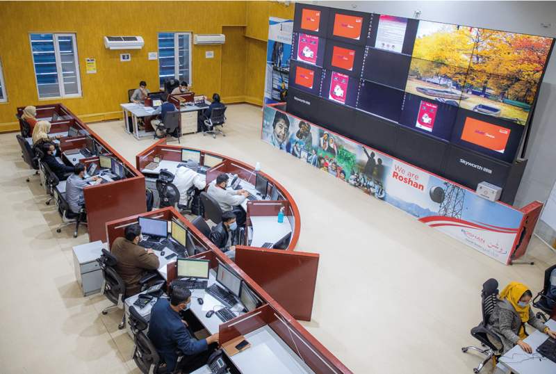 People working in Roshan's office