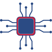 A microchip connected to a pcb
