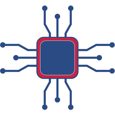 A microchip connected to a pcb